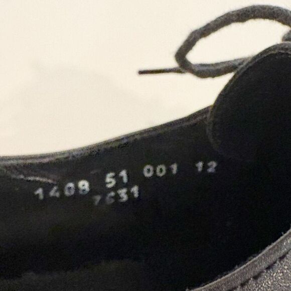 John Varvatos Size 12 Black Dress Shoes Oxford Handmade in Italy - Picture 6 of 7